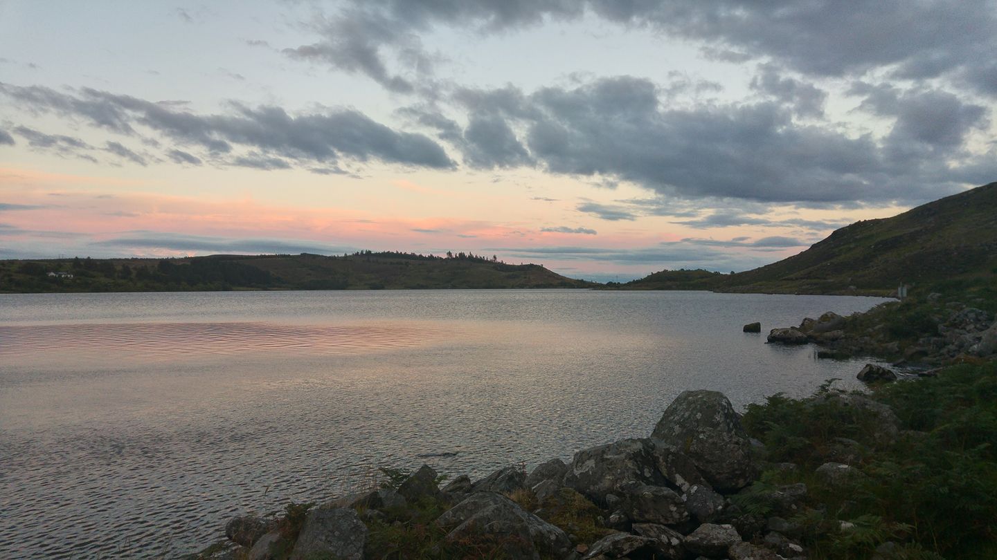 sunset over lough talt